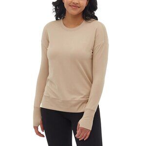 Bench Womens Active Top Size Large Tan Soft Jersey Activewear